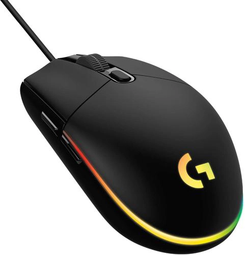 Souris gaming Logitech G203 lightsync, USB Type-A, 8000 DPI, 1 ms, Noir