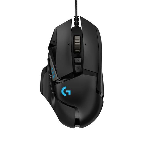 Souris gaming Logitech G502 HERO haute performance, Droitier, Optique, USB, Noir